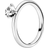Pandora Heart Solitaire Ring - Silver/Transparent