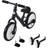 Homcom Balance Bike Training Pedal Bicycle w/Removable Stabilizers