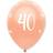 Creative Party RB350 40th Latex Balloons I Rose Gold I Pearlescent I 6 Pcs