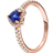 Pandora Sparkling Elevated Heart Ring - Rose Gold/Blue/Transparent