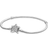 Pandora Moments Asymmetric Star Clasp Snake Chain Bracelet - Silver/Transparent