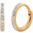 Monica Vinader Riva Mini Huggie Earrings - Gold/Diamond