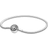 Pandora Moments Halo Snake Chain Bracelet - Silver/Transparent