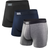 Saxx Vibe Super Soft Jersey Boxer Brief 3-pack - Black/Grey/Blue