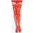Leg Avenue Stay Up Sheer Thigh Hold Ups Red UK 8 to 14