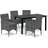 vidaXL 3094981 Patio Dining Set, 1 Table incl. 4 Chairs