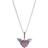 Pandora Pavé Heart & Angel Wings Necklace - Silver/Pink