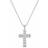 Montana Silversmiths Round Brilliance Cross Necklace - Silver/Transparent