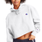 Champion C Logo Reverse Weave Cropped Cut-Off Hoodie - White