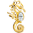 Thomas Sabo Charm Club Single Seahorse Ear Stud - Gold/Transparent