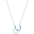 Montana Silversmiths River Lights Double Horseshoe Necklace - Silver/Transparent/Turquoise