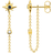 Thomas Sabo Royalty Star Earrings - Gold/Blue/Transparent
