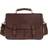 Barbour Leather Briefcase - Chocolate