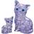 Bepuzzled 3D Crystal Puzzle Cat with Kitten 49 Pieces