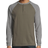 Hanes Beefy-T Long-Sleeve Colorblock Henley T-shirt - Camouflage Green/Oxford Green