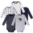 Hudson Long Sleeve Bodysuits 5-pack - Boy Moose (10153516)