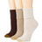 Gold Toe Women's Turncuff Socks 3-pack - Oatmeal/Khaki/Brown