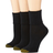 Gold Toe Women's Turncuff Socks 3-pack - Black