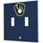 Strategic Printing Milwaukee Brewers Solid Design Double Toggle Light Switch Plate