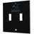 Strategic Printing Miami Marlins Solid Design Double Toggle Light Switch Plate
