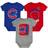 Outerstuff Newborn Infant Chicago Cubs Change Up Bodysuit Set 3-pack - Royal/Red/Gray