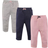 Luvable Friends Tapered Ankle Pants 3-pack- Pink/Navy/Grey