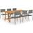 vidaXL 3068833 Patio Dining Set, 1 Table incl. 6 Chairs