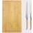 French Home Connoisseur Laguiole Carving Knife And Fork With Chopping Board 3pcs