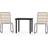 vidaXL 3099167 Patio Dining Set, 1 Table incl. 2 Chairs