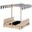 OutSunny Wooden Square Sandpit with Canopy 106x106cm