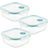 Lock & Lock Purely Better Vented Food Container 3pcs 0.75L