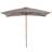 OutSunny Wooden Garden Parasol Sun Shade Patio Umbrella Canopy