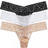 Hanky Panky Signature Lace Low Rise Thongs 3-pack - Black/White/Chai