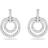 Swarovski Circle Stud Earrings - Silver/Transparent