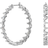 Swarovski Ortyx Triangle Cut Large Hoop Earrings - Silver/Transparent