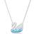 Swarovski Iconic Swan Pendant Necklace - Silver/Blue/Transparent