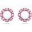 Swarovski Millenia Hoop Earrings - Silver/Pink