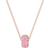 Swarovski Stone Pendant Necklace - Rose Gold/Pink