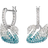 Swarovski Iconic Swan Hoop Earrings - Silver/Blue/Transparent