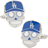 Cufflinks Inc LA Dodgers Sugar Skull Cufflinks - Silver/Blue/White
