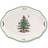 Spode Christmas Tree (Green Trim) 17" Oval Platter Serving Dish