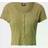 Urban Classics Ladies Cropped Button-Up Rib Tee T-Shirt