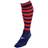 Precision Pro Hooped Football Socks Unisex - Navy/Red