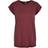 Build Your Brand Womens/Ladies Organic Extended Shoulder T-Shirt (Cherry)