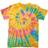 Colortone Womens Rainbow Tie-Dye Short Sleeve Heavyweight T-shirt - Aurora