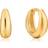 Luxe Minimalism Rhodium Luxe Huggie Hoop Earrings E024-03H
