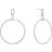 Chain Reaction Rhodium Cable Link Hoop Earrings E021-07H