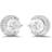 Guess Rhodium Plated Moon And Star Earrings UBE01194RH