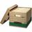 Storage File Boxes,w/Lid, 550 lb,12"x15"x10",20/CT,Kraft/GN PK