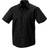 Russell Collection Mens Short Sleeve Tailored Ultimate Non-Iron Shirt (16inch) (Black)